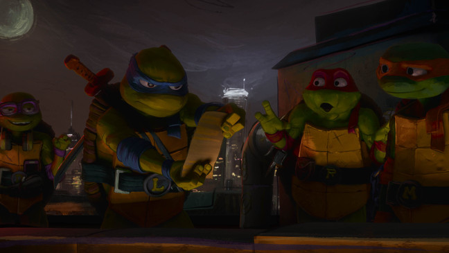 L-r, DONNIE, LEO, RAPH and MIKEY in PARAMOUNT PICTURES and NICKELODEON MOVIES PresentA POINT GREY Production âTEENAGE MUTANT NINJA TURTLES: MUTANT MAYHEMâ