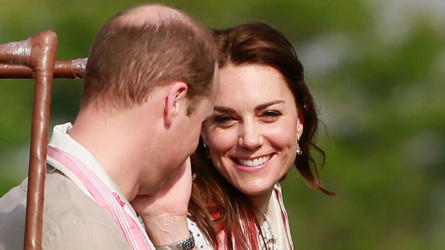 Kate, the Duchess of Cambridge, right, and Britain's Prince William prepare to set off on a jeep safari at Kaziranga National Park, northeastern Assam state, India Wednesday, April 13, 2016. Prince William and his wife, Kate, planned their visit to Kaziranga specifically to focus global attention on conservation. The 480-square-kilometer (185-square-mile) grassland park is home to the world's largest population of rare, one-horned rhinos as well as other endangered species including swamp deer and the Hoolock gibbon. (AP Photo/Anupam Nath)