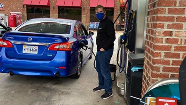 Hyland Heights, Sheetz, and Chick-fil-A teamed up to thank healthcare workers with free gas, food, and more Thursday, April 30, 2020 in Lynchburg, Va. (Carrie Wright)