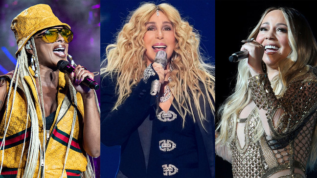 This combination of photos shows Mary J. Blige, from left, Cher, and Mariah Carey, who are among the 2024 nominees for induction into the Rock & Roll Hall of Fame. (AP Photo)