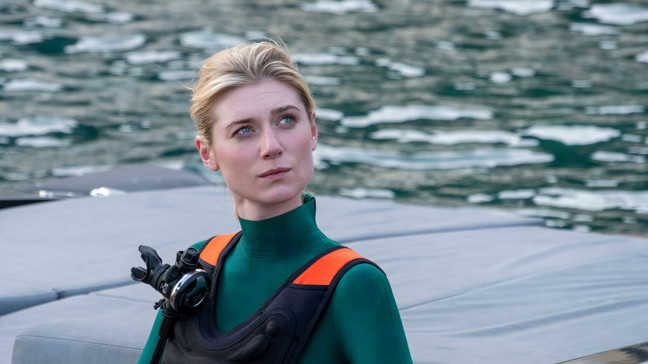 ELIZABETH DEBICKI in Warner Bros. Pictures’ action epic "TENET," a Warner Bros. Pictures release.{ }(Photo: Melinda Sue Gordon / Warner Bros.)