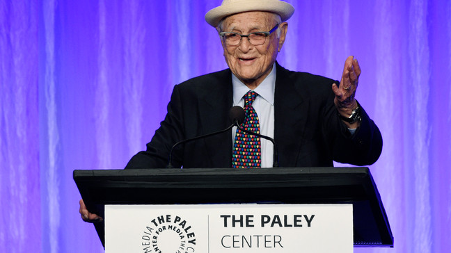 FILE - Honoree Norman Lear makes his speech at "The Paley Honors: A Special Tribute to Television's Comedy Legends" at the Beverly Wilshire Hotel, Thursday, Nov. 21, 2019, in Beverly Hills, Calif. Lear, the writer, director and producer who revolutionized prime time television with such topical hits as "All in the Family" and âMaudeâ and propelled political and social turmoil into the once-insulated world of sitcoms, has died, Tuesday, Dec. 5, 2023.. He was 101. (Photo by Chris Pizzello/Invision/AP, File)