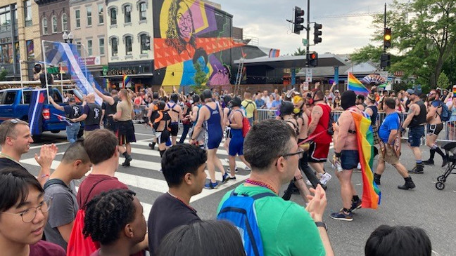 Supporters line the streets for the DC Pride Parade (Rich Chamberlain, 7News)