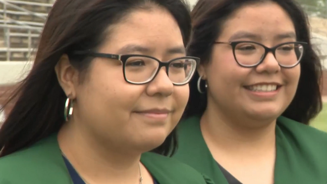 Record of 35 sets of twins in 2022 graduating class at Mansfield High School in Texas. (Photo: KTVT via CNN Newsource)