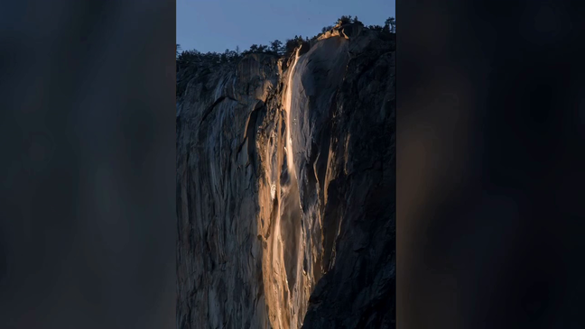 Sun creates spectacular 'Firefall' in Yosemite (Video: Jay Huang)