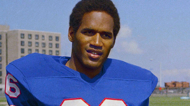 FILE - Buffalo Bills' O.J. Simpson posed in 1969. O.J. Simpson, the decorated football superstar and Hollywood actor who was acquitted of charges he killed his former wife and her friend but later found liable in a separate civil trial, has died. (AP Photo/File)
