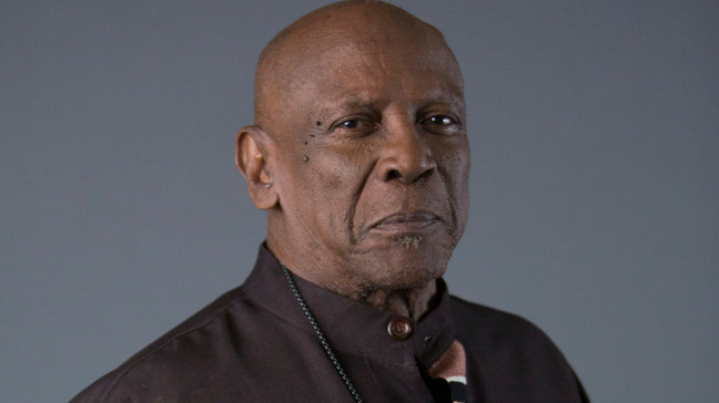 FILE - Louis Gossett Jr. poses for a portrait in New York to promote the release of "Roots: The Complete Original Series" on Bu-ray on May 11, 2016. Gossett Jr., the first Black man to win a supporting actor Oscar and an Emmy winner for his role in the seminal TV miniseries âRoots,â has died. He was 87. (Photo by Amy Sussman/Invision/AP, File)
