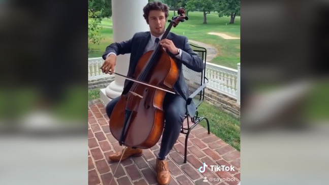 Andrew Savoia started posting cello covers on Tik Tok where he received around 2.2 million views on one video. (Andrew Savoia)