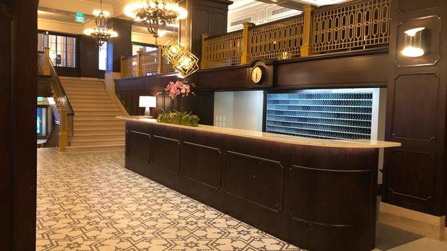 FILE - The front desk of the Hotel Northland is seen, Feb. 13, 2019.{ }(WLUK/Ben Krumholz)