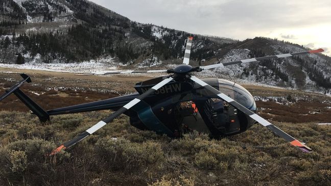 Elk brings down helicopter. (Wasatch County Search and Rescue)