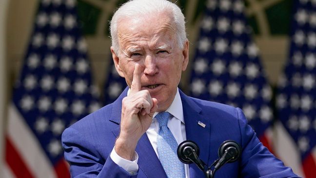 FILE - President Joe Biden gestures as he speaks about gun violence prevention in the Rose Garden at the White House, April 8, 2021, in Washington. (AP Photo/Andrew Harnik, File)