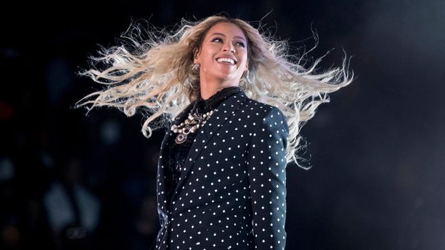 FILE - Beyonce performs at a Get Out the Vote concert for Democratic presidential candidate Hillary Clinton at the Wolstein Center in Cleveland, Ohio, Nov. 4, 2016. (AP Photo/Andrew Harnik, File)