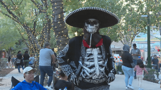 Attendees celebrate the 2023 Dia de Los Muertos Celebration and Parade in El Paso, Texas. (KFOX)