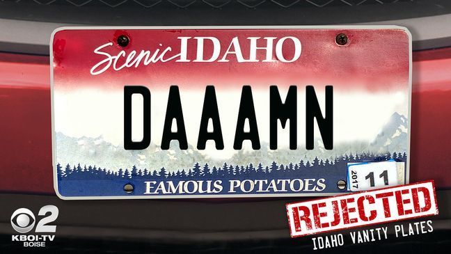 In 2016, the Idaho Transportation Department issued about 7,600 personalized vanity plates to drivers around the state. Many of them didn't make the cut and were rejected by an ITD committee. (KBOI Staff Graphic)