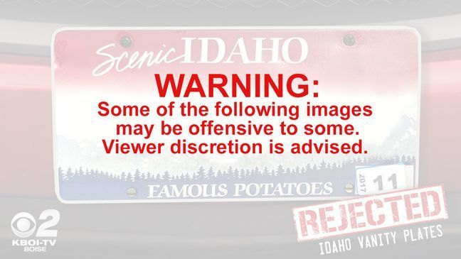 In 2016, the Idaho Transportation Department issued about 7,600 personalized vanity plates to drivers around the state. Many of them didn't make the cut and were rejected by an ITD committee. (KBOI Staff Graphic)