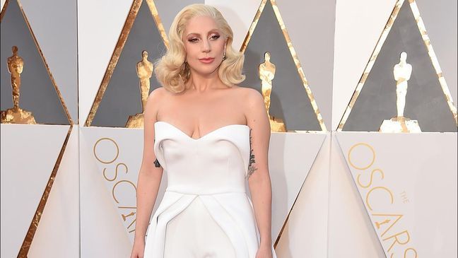 Lady Gaga arrives at the Oscars on Sunday, Feb. 28, 2016, at the Dolby Theatre in Los Angeles. (Photo by Jordan Strauss/Invision/AP)