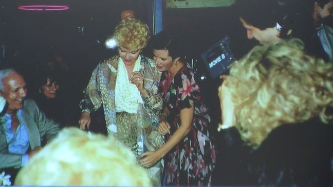 A photo of Richard Hamlett with Debbie Reynolds and Carrie Fisher at a party for Reynolds. (Courtesy Richard Hamlett)