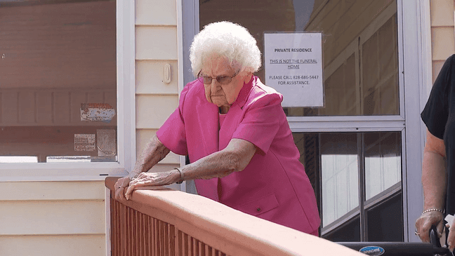 JUNE 16, 2023 - Swannanoa woman Ruth Penland is getting ready to celebrate her 105th birthday, and she shared with News 13 that she credits always being on the move and living a healthy lifestyle for her longevity, as well as her faith and surrounding family for helping her on her life journey. (Photo credit: WLOS staff)