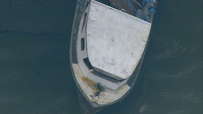 Ghost ship adrift for months ends up on Washington's Whidbey Island. (Air4)