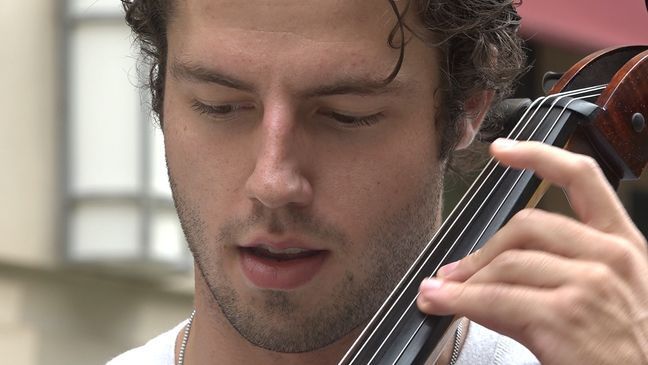 Andrew Savoia grew up playing the cello. He's been playing since he was nin year old. (Caroline Patrickis)