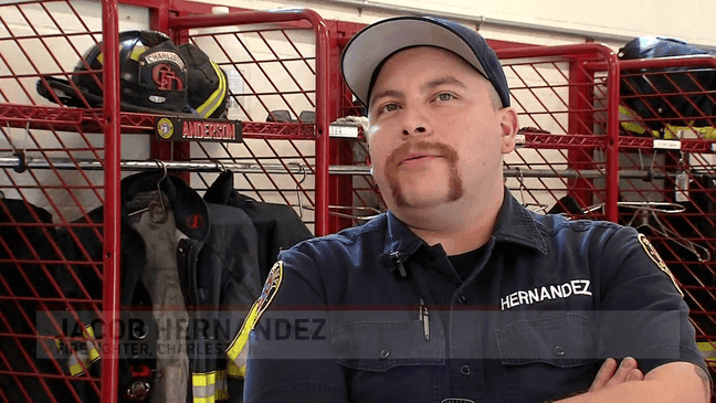 Firefighter 'tosses cookies', helps bakery go viral with gag cake (WCHS){br}