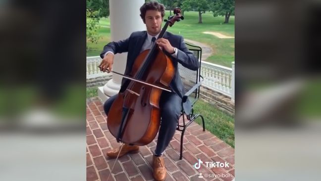 Andrew Savoia started posting cello covers on Tik Tok where he received around 2.2 million views on one video. (Andrew Savoia)