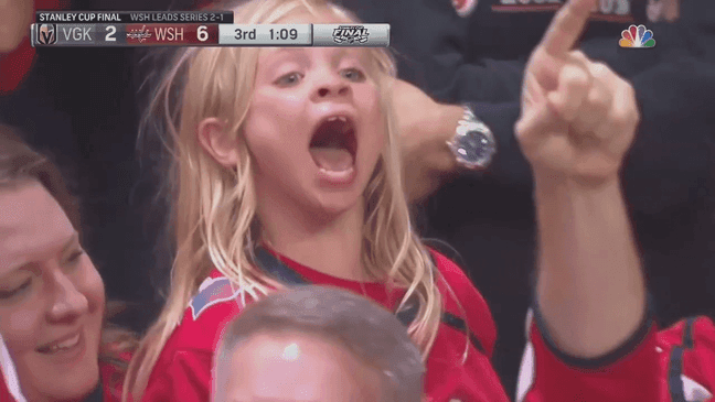 PuckGirl2.pngKeelan Moxley at Game 4 of the Stanley Cup Final in Washington, D.C. (Washington Capitals/Twitter)