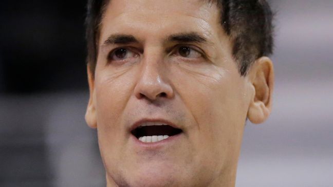 Dallas Mavericks owner Mark Cuban looks on during practice before an NBA basketball game against the Utah Jazz, Friday, Dec. 16, 2016, in Salt Lake City. (AP Photo/Rick Bowmer)