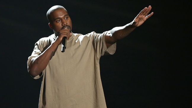 FILE - In this Sunday, Aug. 30, 2015, file photo, Kanye West accepts the video vanguard award at the MTV Video Music Awards at the Microsoft Theater in Los Angeles. (Photo by Matt Sayles/Invision/AP, File)