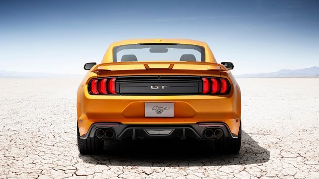 2018 Ford Mustang V8 GT with Performance Package in Orange Fury (Photo courtesy of Ford Motor Co.)