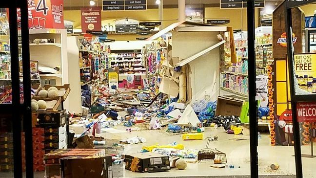 A woman drove her SUV through the aisles of a Safeway grocery store shortly after midnight when the store didn’t accept her $2,200 check payment for gift cards earlier in the day, Springfield Police officials said. (Viewer photo)