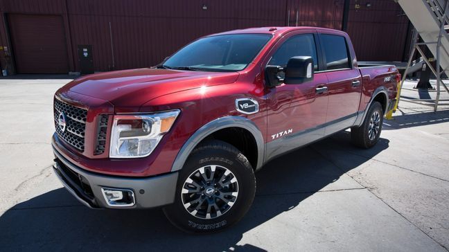 The 2017 Nissan Titan received a "Marginal" rating in the IIHS headlight test. (Image courtesy of Nissan North America)