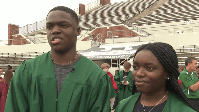 Record of 35 sets of twins in 2022 graduating class at Mansfield High School in Texas. (Photo: KTVT via CNN Newsource)