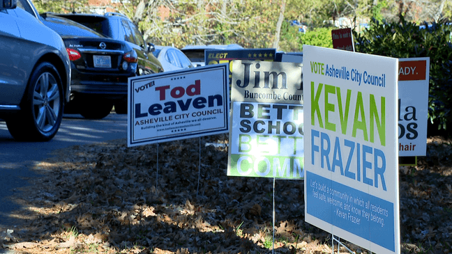 OCT. 17, 2024 - On the first day of early voting in North Carolina, a total of 5,700 residents cast their ballots in Buncombe County. (Photo credit: WLOS Staff)