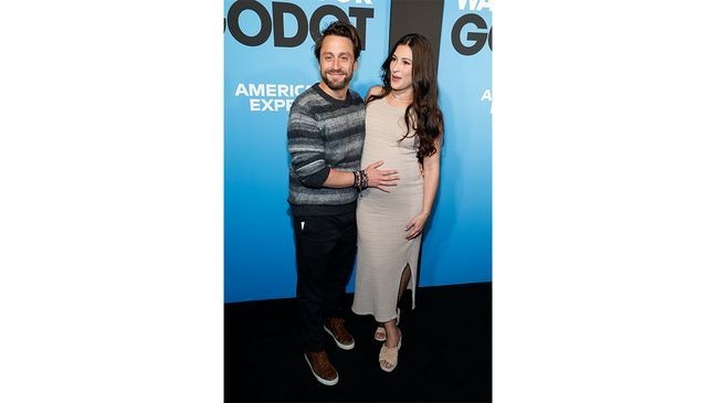 NEW YORK, NEW YORK - SEPTEMBER 28: Kieran Culkin and Jazz Charton ​attend "Waiting For Godot" opening night at the Hudson Theatre on September 28, 2025 in New York City. (Photo by John Lamparski/Getty Images)