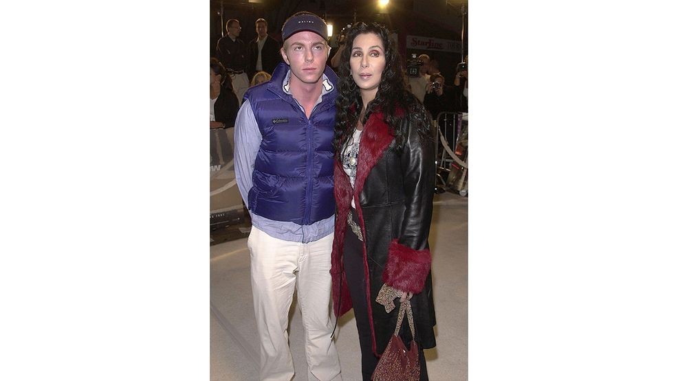 Actress-singer Cher and son Elijah Blue attend the premiere of the film "Blow" March 29, 2001 at the Mann's Chinese Theatre in Hollywood, CA. (Photo by Vince Bucci/Newsmakers)