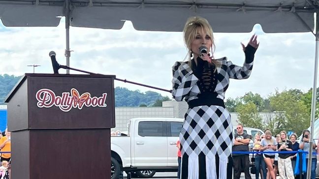 Dolly Parton at Dollywood in Pigeon Forge, Tenn. (WCYB photo)