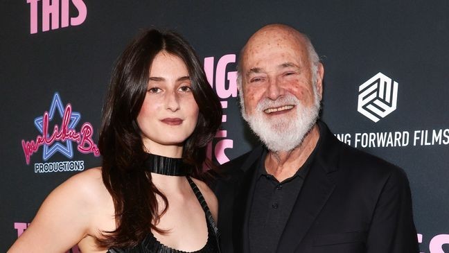 LOS ANGELES, CALIFORNIA - MAY 13: Romy Reiner (L) and Rob Reiner (R) attend the Los Angeles premiere of "Things Like This" at Landmark Theatres Sunset on May 13, 2025 in Los Angeles, California. (Photo by Paul Archuleta/Getty Images)