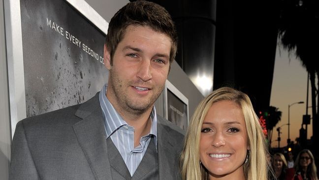 LOS ANGELES, CA - MARCH 28:  NFL player Jay Cutler and Kristin Cavallari arrive at the premiere of Summit Entertainment's "Source Code" at ArcLight Cinemas on March 28, 2011 in Los Angeles, California.  (Photo by Charley Gallay/Getty Images)