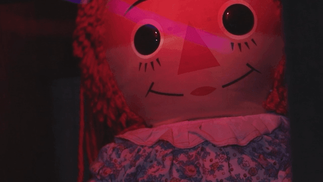 The original Annabelle doll (WVIT){ }
