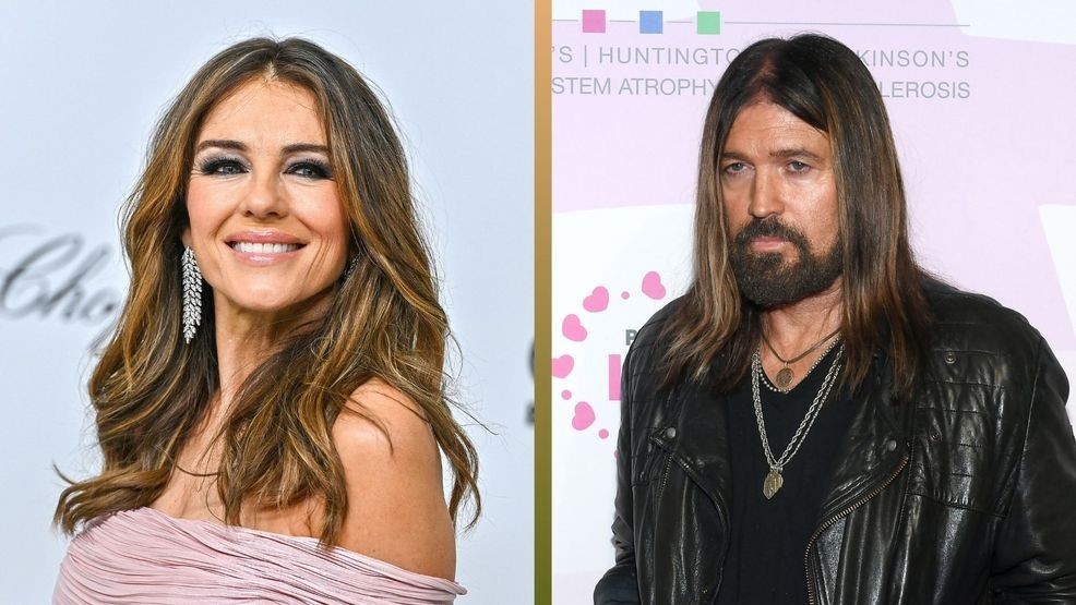 Elizabeth Hurley and Billy Ray Cyrus surprised people by going Instagram official on Easter.{ }(Courtesy: Getty Images)