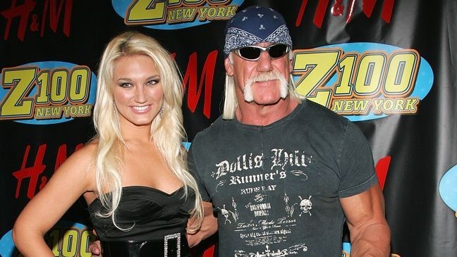 NEW YORK - DECEMBER 15: Singer Brooke Hogan and her father Hulk Hogan pose in the press room at Z100's Jingle Ball 2006 at Madison Square Garden December 15, 2006 in New York City. (Photo by Bryan Bedder/Getty Images)