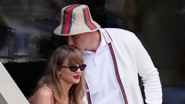 Swift used the word "boyfriend" to refer to Kelce, a subtle but clear message they're not even engaged yet. (AP Photo/Frank Franklin II)