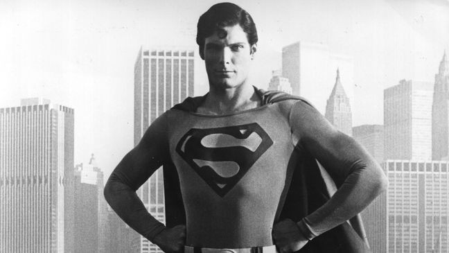 Christopher Reeve played Superman in the first big screen adaptation of the comic book in{ } 1978.{ } (Photo by Keystone/Getty Images)