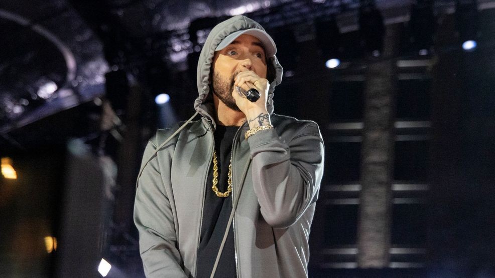 Image for story: Previously unreleased Eminem song topping the charts as documentary debuts