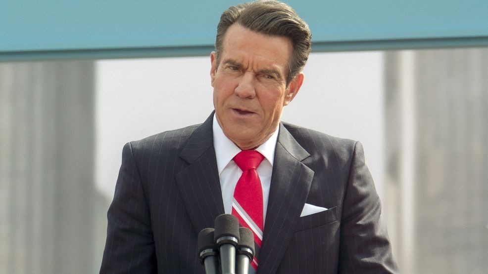 This image released by ShowBiz Direct shows Dennis Quaid in a scene from "Reagan." (ShowBiz Direct via AP)