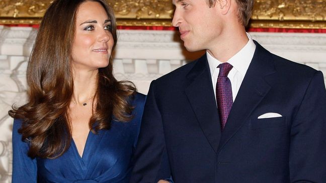 FILE - Britain's Prince William and his fiancee Kate Middleton pose for the media at St. James's Palace in London, Tuesday Nov. 16, 2010, after they announced their engagement. (AP Photo/Kirsty Wigglesworth, File)