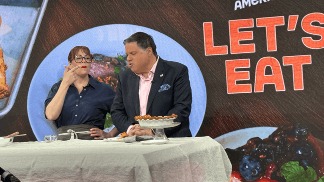 Chef, Cookbook Author and Host of Amazng America's 'Let's Eat!" Monti Carlo stopped by Good Morning Washington to show us all how to make a honey pie.(7News)