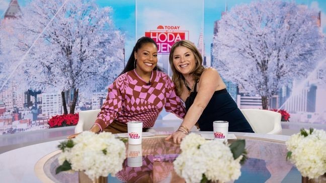 TODAY -- Pictured: Sheinelle Jones and Jenna Bush Hager on Monday, February 28, 2023 -- (Photo by: Nathan Congleton/NBC via Getty Images)
