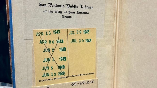 A parenting manual checked out from the San Antonio Public Library in the summer of 1943 has finally made its way home...82 years after its due date. (SAPL)